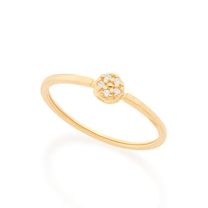GOLD RING WITH ZIRCONIA