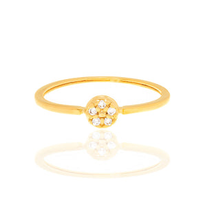 GOLD RING WITH ZIRCONIA