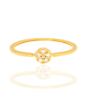 GOLD RING WITH ZIRCONIA