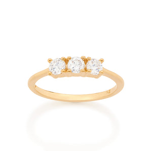 GOLD RING WITH ZIRCONIA