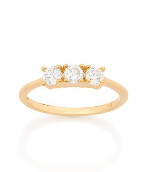GOLD RING WITH ZIRCONIA