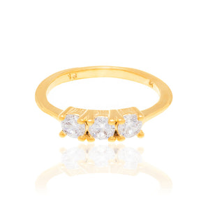 GOLD RING WITH ZIRCONIA