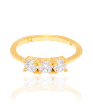 GOLD RING WITH ZIRCONIA