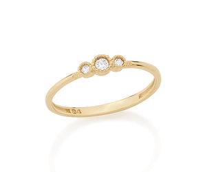 GOLD RING WITH ZIRCONIA