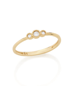 GOLD RING WITH ZIRCONIA