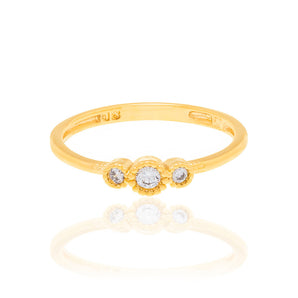 GOLD RING WITH ZIRCONIA