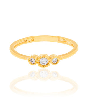 GOLD RING WITH ZIRCONIA