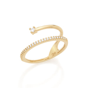 GOLD RING WITH ZIRCONIA