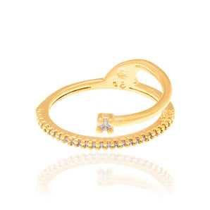 GOLD RING WITH ZIRCONIA