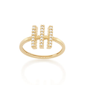 GOLD RING WITH ZIRCONIA