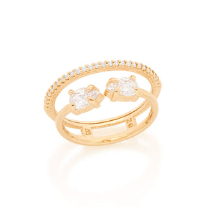 GOLD DOUBLE BAND RING