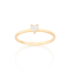 GOLD SMALL HEART RING