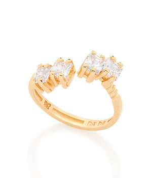 GOLD RING WITH ZIRCONIA
