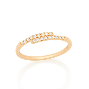 GOLD RING WITH ZIRCONIA