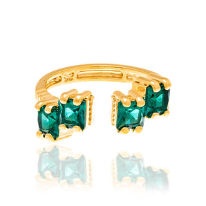GOLD RING WITH CRYSTAL