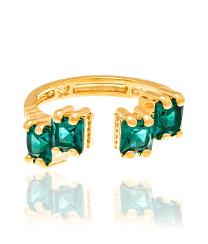 GOLD RING WITH CRYSTAL
