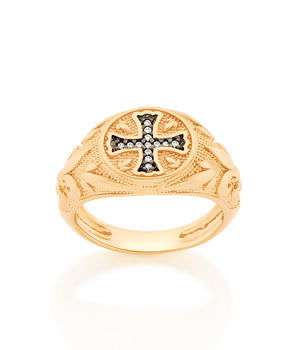 GOLD RING WITH ZIRCONIA