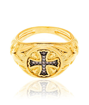 GOLD RING WITH ZIRCONIA