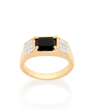 GOLD RING WITH CRYSTAL