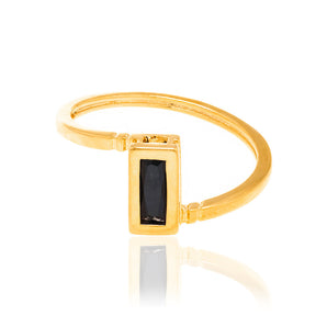 GOLD RING WITH CRYSTAL