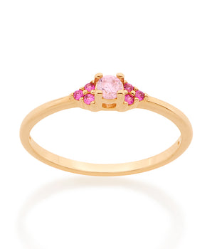 GOLD PINK DELICACY RING