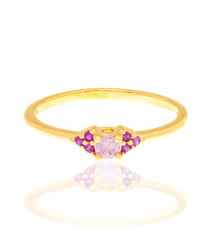 GOLD PINK DELICACY RING