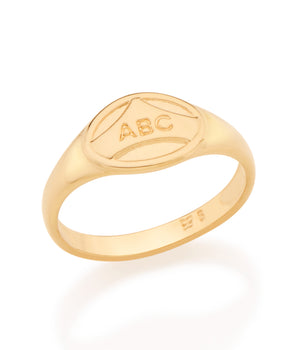 GOLD KID'S ABC RING