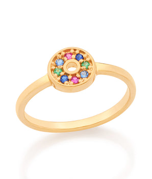 GOLD KID'S COLORFUL DONUTS RING