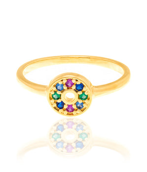 GOLD KID'S COLORFUL DONUTS RING