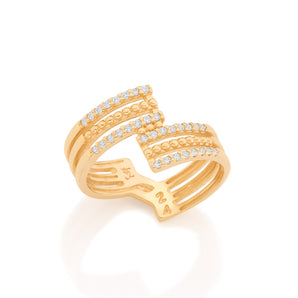 GOLD RING WITH ZIRCONIA