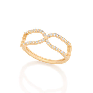 GOLD RING WITH ZIRCONIA