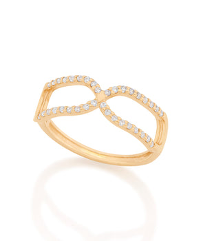 GOLD RING WITH ZIRCONIA