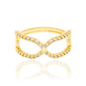 GOLD RING WITH ZIRCONIA