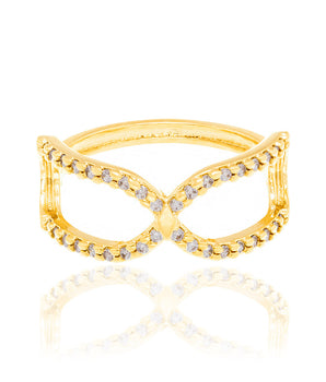 GOLD RING WITH ZIRCONIA