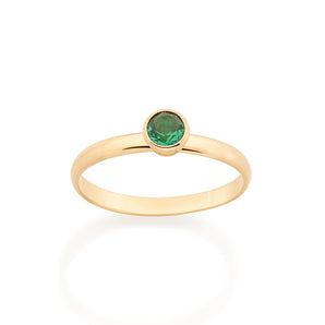 GOLD RING WITH ZIRCONIA