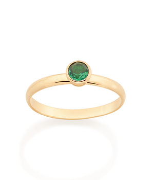 GOLD RING WITH ZIRCONIA