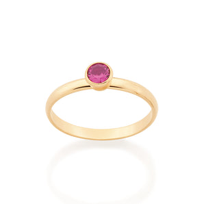 GOLD RING WITH ZIRCONIA