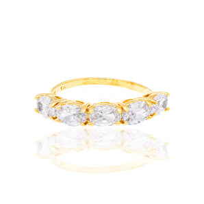 GOLD RING WITH ZIRCONIA