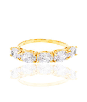 GOLD RING WITH ZIRCONIA