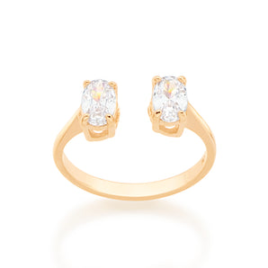 GOLD RING WITH ZIRCONIA