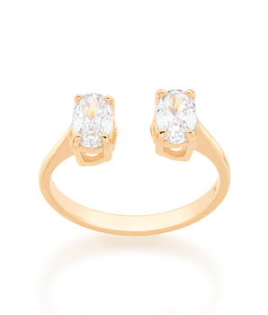 GOLD RING WITH ZIRCONIA