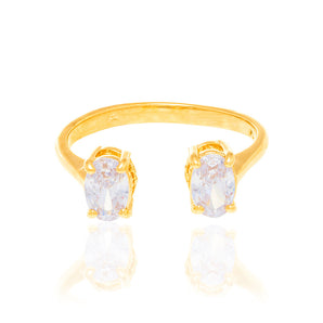 GOLD RING WITH ZIRCONIA