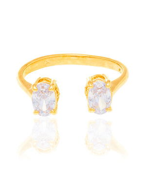 GOLD RING WITH ZIRCONIA