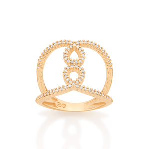 GOLD RING WITH ZIRCONIA