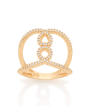 GOLD RING WITH ZIRCONIA