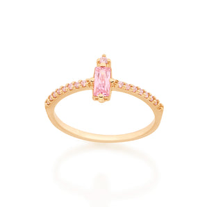 GOLD RING WITH ZIRCONIA