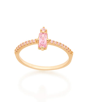 GOLD RING WITH ZIRCONIA
