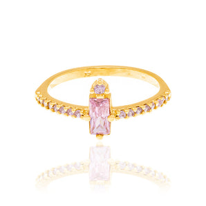 GOLD RING WITH ZIRCONIA