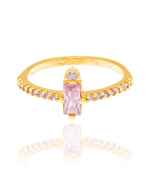 GOLD RING WITH ZIRCONIA
