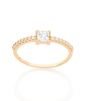 GOLD SQUARE CELEBRATE RING